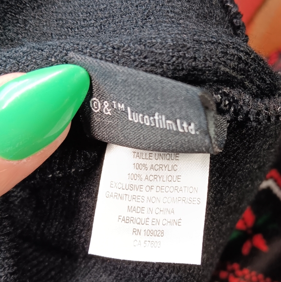 STAR WARS Rogue One Death Trooper Neon Green & Black Unisex Knit Pom Beanie - Picture 6 of 6